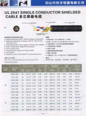 ul线缆规格（ul线缆认证厂家）