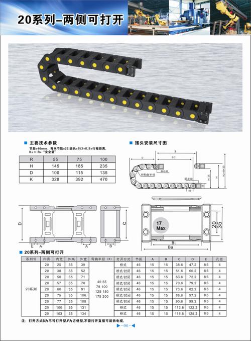 上海小型线缆拖链型号规格（上海小型线缆拖链型号规格及价格）